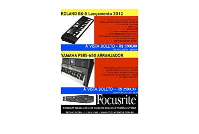 LANÇAMENTO BK-5 PREÇO X YAMAHA PSR650 + PLACAS DE GRAVAÇAO FOCUSRITE