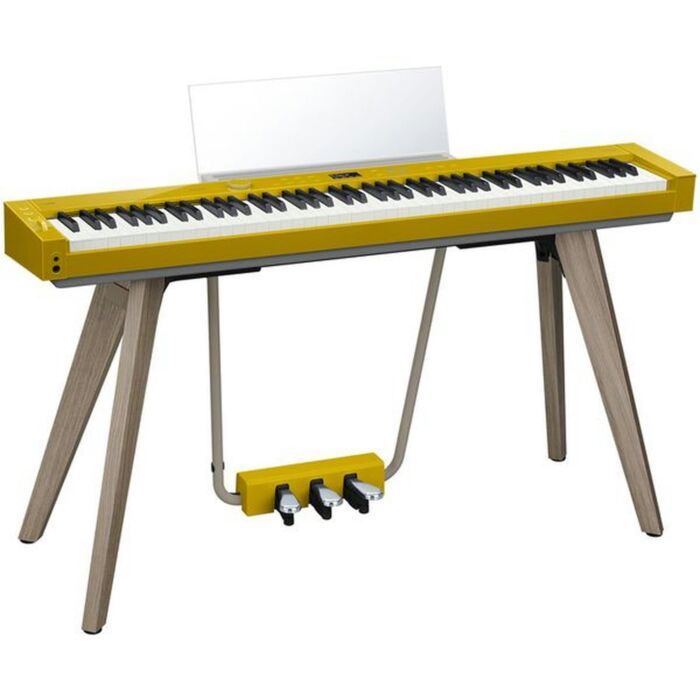 O Privia PX-S7000 é um verdadeiro trabalho artesanal que redefine o padrão dos pianos digitais. Este modelo combina a estética integrada com suporte e pedais inclusos que podem ser apreciados de qualquer ângulo, com as inovadoras tecnologias de som da Cas