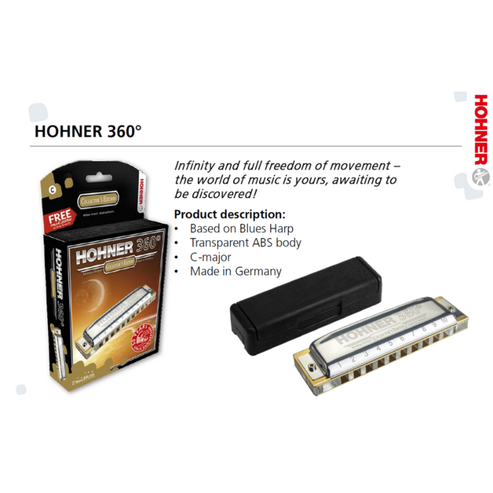 Hohner 360 box harmônica HARMO^NICA 360 BOX-hohner 360 box harmônica ID-3970