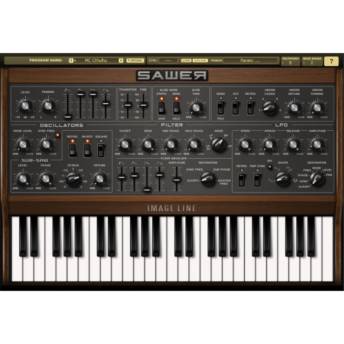 Sintetizador de modelagem vintage - Image Line Sawer - Image Line  | Synth-Image Line Sawer - Image Line  | Synth ID-86812
