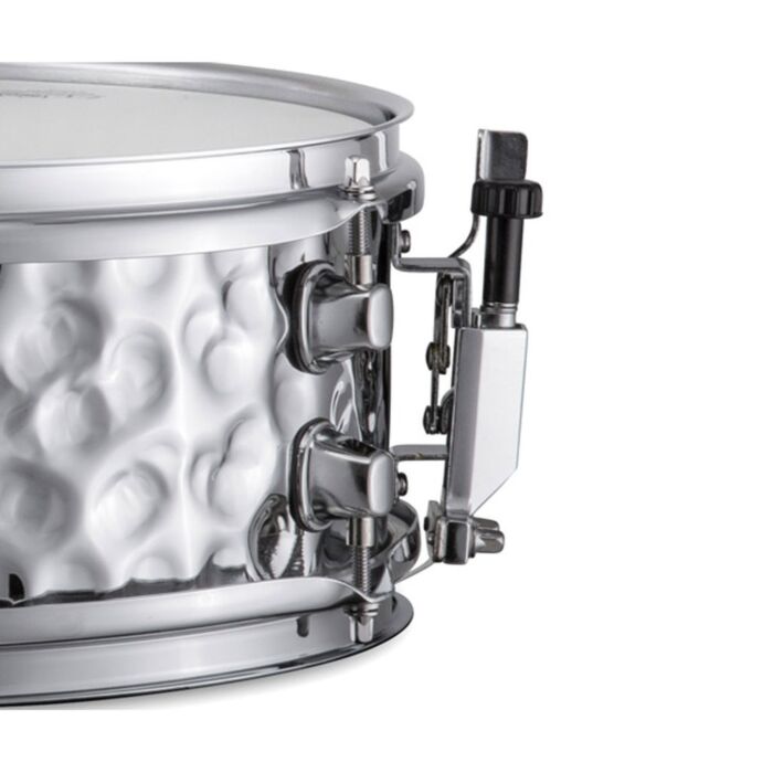 Mapex mpx 12x5 caixa de bateria Mapex MPX 12X5 Caixa de Bateria. Caixa Mapex MPX Series A&ccedilo 12 x 5 Hammered, casco em aço 1.0mm, 8 afinações, ferragens cromadas, acabamento martelado cromado, peles Remo®.-mapex mpx 12x5 caixa de bateria ID-4618