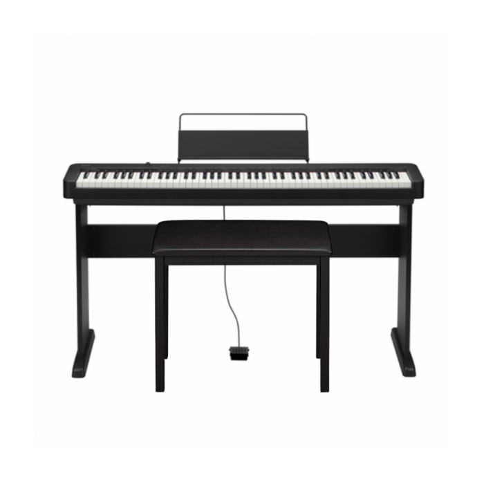 CDP-S110 é compacto, leve e totalmente portátil. Como ele pode ser alimentado por energia CA ou baterias, você pode tocá-lo não apenas como quiser, mas também onde quiser.-Piano Digital Stage Casio CDP-S110 ID-83727
