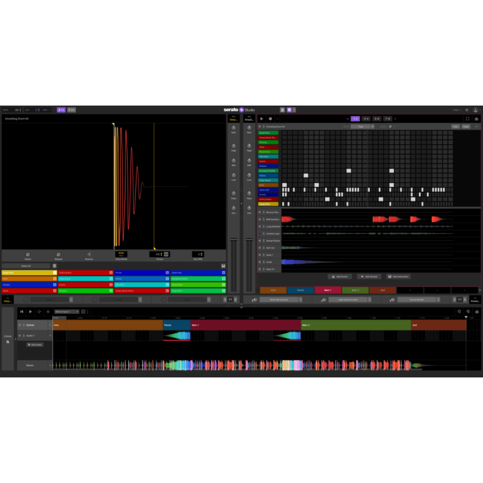 Faça batidas ou remixes rapidamente com 1 GB de sons e amostras integrados - Serato Studio - SERATO -Serato Studio - SERATO ID-86867