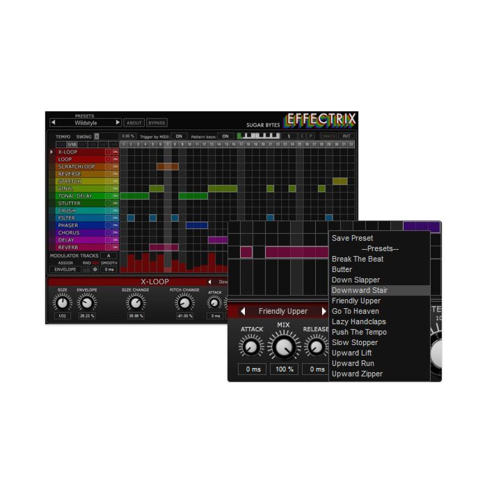 Ferramenta para Manipulações de Som Sequenciadas - Sugar Bytes Effectrix - SugarBytes -Sugar Bytes Effectrix - SugarBytes ID-86710