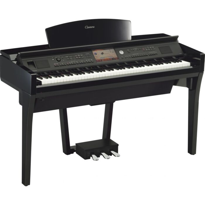 Yamaha clavinova cvp-709pe piano digital Yamaha Clavinova CVP-709PE - Piano digital com 600 ritmos e 1270 sons incluindo sons dos melhores pianos acústicos Yamaha CFX e Böesendorfer Imperial, teclas em madeira com mecanismo NWX e acabamento em marfim sint