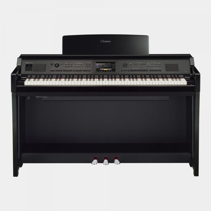 Piano digital vertical com 1.315 voices, 49 Drums/SFX kits, 480 XG voices e 675 ritmos. Vem também com sons dos lendários pianos Yamaha CFX e Bösendorfer Imperial. Tela colorida de LCD Touchscreen de 7", Teclas GrandTouch&trade; em madeira (apenas brancas