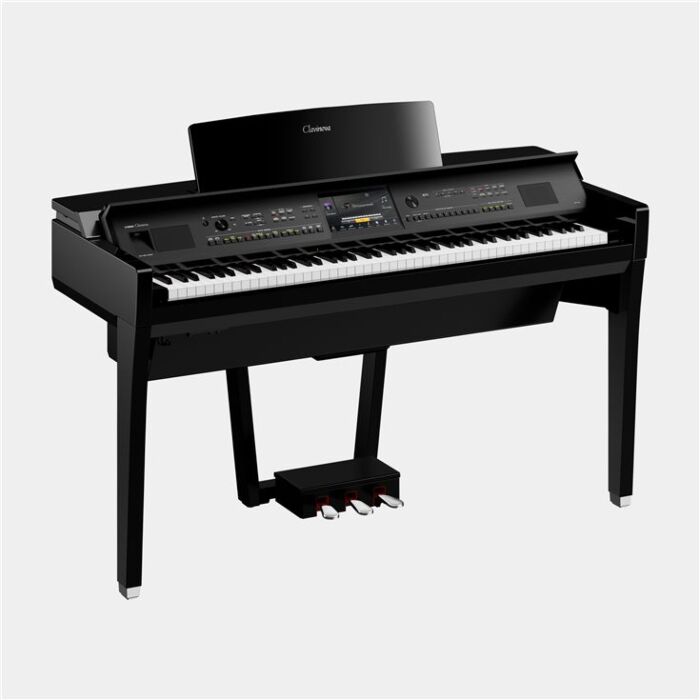 Piano digital vertical com 1.605 voices, 58 Drums/SFX kits, 480 XG voices e 525 ritmos. Vem também com sons dos lendários pianos Yamaha CFX e Bösendorfer Imperial. Tela colorida de LCD Touchscreen de 9", Teclas GrandTouch&trade; em madeira (apenas brancas