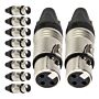 Conector Xlr Fema Linha 3 Polos Metal Storm 10 Unidades 1