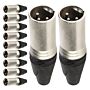 Conector Xlr Macho Linha 3 Polos Metal Storm 10 Unidades 1