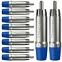 Plug Rca Macho Nickel Plt Wc 1212 Ml Bl Ni Azul Wireconex 10 Unidades 1