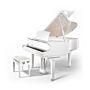 GP160SP Pearl River Baby Grand Piano Cauda  em Branco Polido com Banqueta| Teclacenter