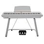 P200 Pearl River Piano Digital Teclas Fatar-Instrumento + suporte U + pedal triplo-Branco
