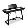 P60 Pearl River Piano Digital Preto com estante U e pedal Triplo Bivolt
