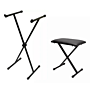 Kit Suporte para teclado em X e banqueta Saty SX-01