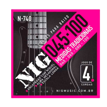 Encordoamento Contrabaixo 045/.100 - 4 Cordas N740 Nig 1