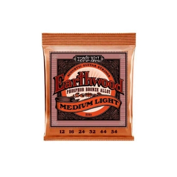 Encordoamento P/violão Aço Earthwood Media Leve Phosphor Bronze Ernie Ball 012"-054" P02146 1