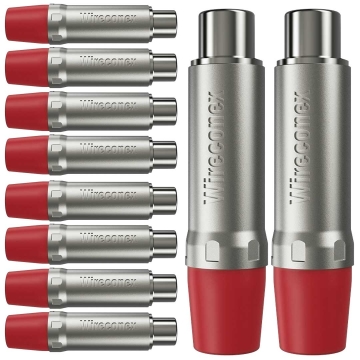 Plug Rca Fêmea Nickel Plt Wc 1222 Fl Rd Ni Wireconex 10 Unidades 1