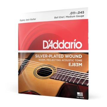 Encordoamento Violão Aço .011 D Addario Silver-Plated EJ83M 1