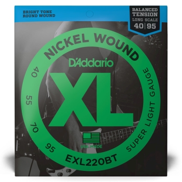 Encordoamento Baixo 4C 40-95 D Addario XL Nickel EXL220BT 1