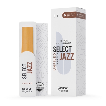 Palheta Sax Tenor 3H (5 Peças) DAddario Organic Select Jazz 1