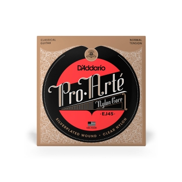 Cordas Para Violão Nylon D Addario Pro-arté Nylon Core Ej45 Prata/transparente 1