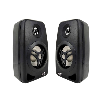 Par Caixa De Som Ambiente 4pol 70w 8r Preta Leson 1