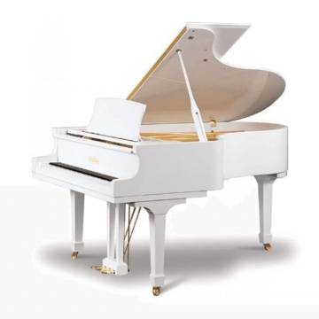 P8 Pearl River Piano Acústico Cauda Branco Polido| Teclacenter