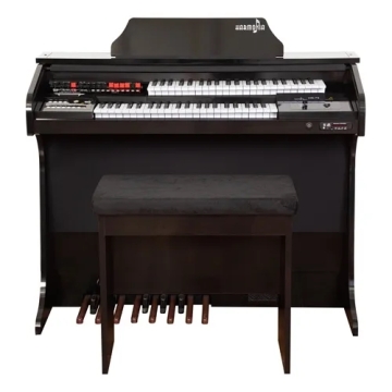 Órgão Eletrônico Harmonia HS 75 - Preto Brilho - 44 Notas, Drawbars, Bluetooth e 128 Sons