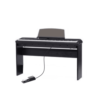 P200 Pearl River Piano Digital Teclas Fatar-Instrumento + suporte W-Preto