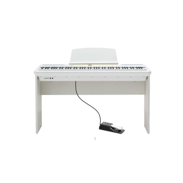 P200 Pearl River Piano Digital Teclas Fatar-Instrumento + suporte W-Branco