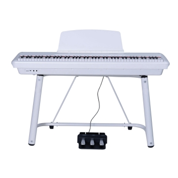 P60 Pearl River Piano Digital Branco com estante U e pedal Triplo Bivolt