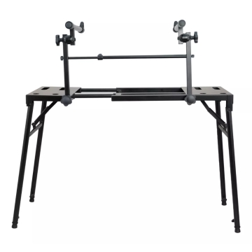 Suporte SATY KSM-02 para 2 Teclados – Totalmente Ajustável e Compacto