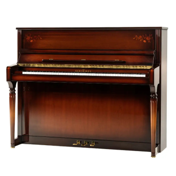 Piano Acústico Vertical Schimmel Classic C121 Royal Intarsie Flora Alemanha