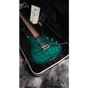 Guitarra Ernie Ball Music Man JP15 BFR Green Tiger Eye + Piezo - Usada
