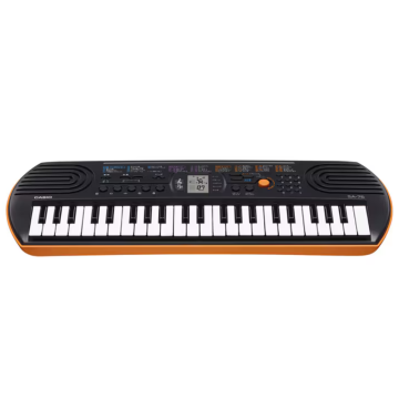 Teclado Casio SA-76AH2 Infantil SHOWROOM - 44 Teclas, 100 Tons, Laranja