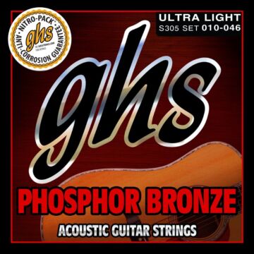 Cordas Violao Aco Phosphor Bronze S305 010/046 Ghs 1