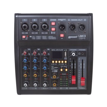 Mesa de Som 3 Canais com Interface Bluetooth LMC3 USB - Lexsen