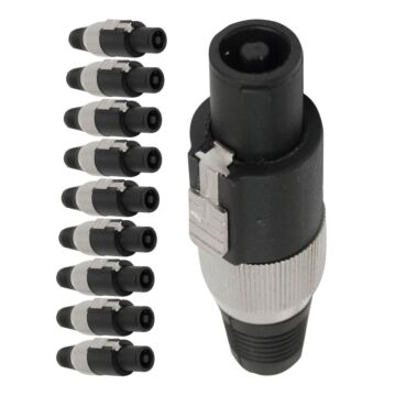 Conector Macho Para Cabos 4 Polos Spk Metal Storm 10 Unidades 1