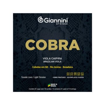 Encordoamento Viola Giannini Cobre Prateado Leve Gesvl 1
