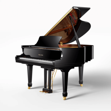 P9 Pearl River Cauda PRESTIGE SERIES Piano Acústico Preto Acetinado com Banqueta | Teclacenter
