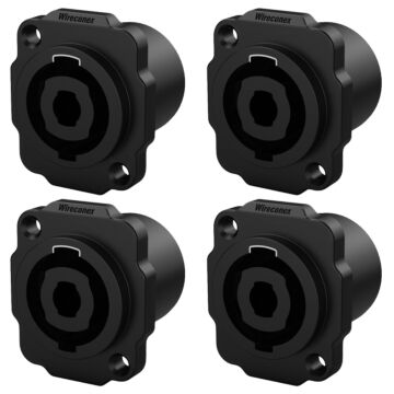 Conector Spk Femea Painel 4 P Wc 1604 Fp Bk Pbk Wireconex 04 Unidades 1