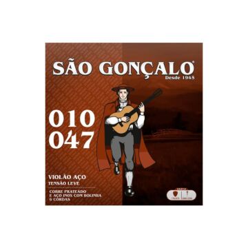 Jogo De Cordas Violão Aço Com Bolinha 010" 047" São Gonçalo 1