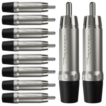 Conector Plug Rca Macho Wc 1212 Bk  Wireconex 10unidades 1