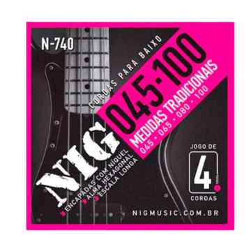 Encordoamento Contrabaixo 045/.100 - 4 Cordas N740 Nig 1