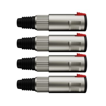 Conector P10 1/4 Femea Linha Trs Wc 197 Wireconex 04 Unidades 1