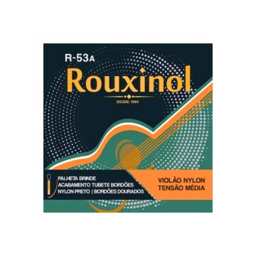 Encordoamento Violão R-53a Nylon Preto Dourada Rouxinol 1