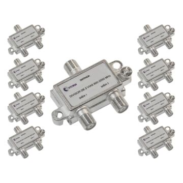 Divisor De Antena 1x2 5-2400mhz Satelite Storm 10 Unidades 1