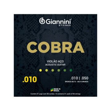 Encordoamento Giannini P/violão Bronze 85/15 0.010" Geefle 1