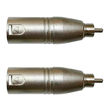 Adaptador Rca Macho P/xlr 3p Macho Niq. Wc 243 Ad 02 Unidades Wireconex 1