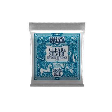 Encordoamento P/violão Clássico Ernesto Palla Clear And Silver Nylon Média Ernie Ball P02403 1